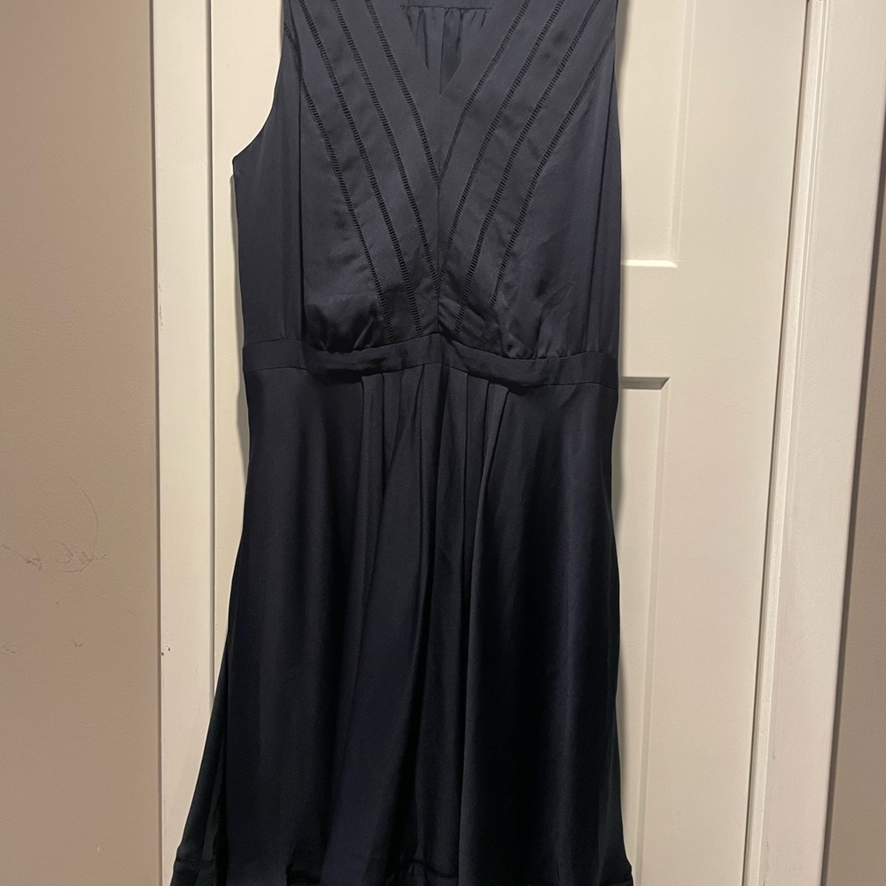 Banana Republic navy midi dress
